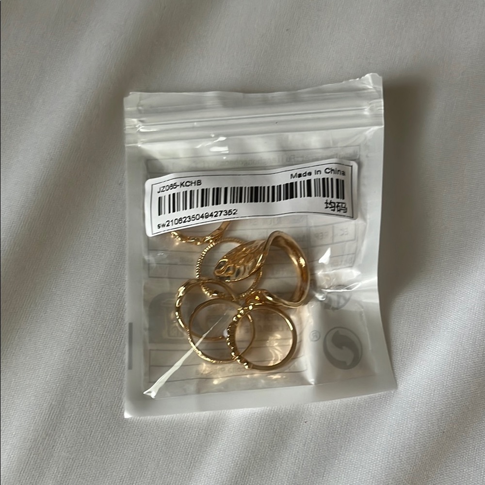 Elegant Gold-Tone Ring Set